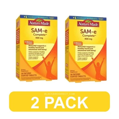 🔥✅ Lote de 2 Sam-E Nature Made Completo 400mg 36CT Exp. 2027+ Foto 1 de 4