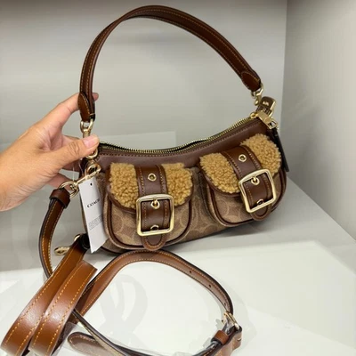 Bolso Coach CCZ24 Ashton con firma de lona de oveja/yo/bronceado/marrón vintage Foto 1 de 4