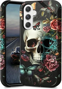 Butterfly Skull Flower Phone Case for Samsung Galaxy A16 5G - Picture 1 of 6