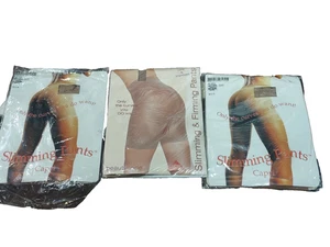 3 NEW Pair Slimming 1 Pants 2 capri Total Support Beauty code NATURAL Medium - Picture 1 of 8