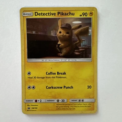 Pokémon TCG - Detective Pikachu Holo Card (SM190) - 2019, Mint Condition - Image 1 of 4