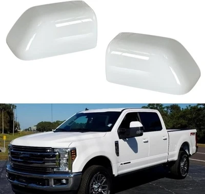 Oxford White Mirror Cover Caps for 2008-2024 Ford F250 F350 F450, Super Duty Tow Foto 1 de 4
