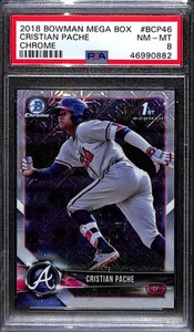 2018 Bowman Mega Box Chrome Chrome #BCP46 Cristian Pache PSA 8 - Picture 1 of 2