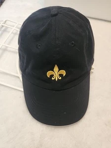 Southern Comfort Baseball Hat Men Black Fleur deLis Embroidered Strapback Cap - Picture 1 of 7