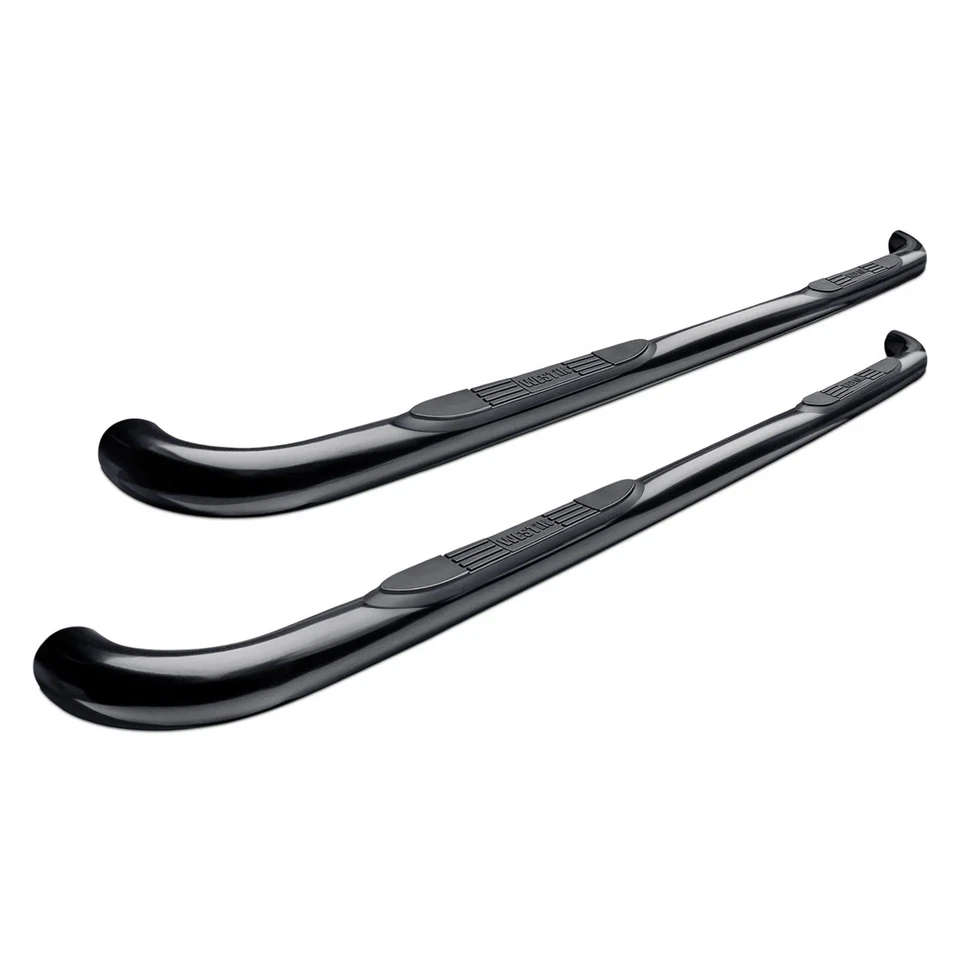 For Jeep Wrangler 1997-2006 Westin 3" E-Series Black Round Step Bars - Image 1 of 4
