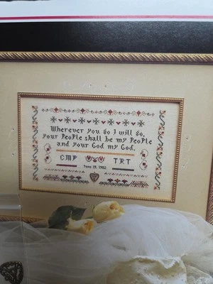 Heart In Hand Needleart The Marriage Promise Cross Stitch Pattern Chart & Charm - Image 1 of 3