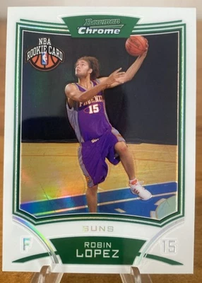 2008-09 Bowman Draft Picks & Stars -  Robin Lopez #124 Refractor /499 (RC) - Image 1 of 2