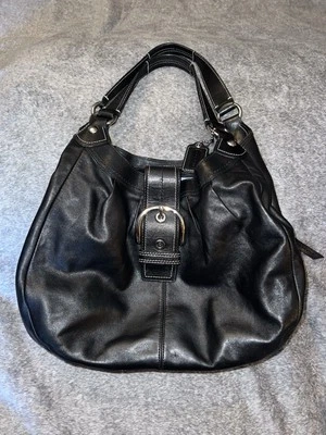 Coach Soho Madison Lynn Hobo Black Leather Shoulder Bag F17092 - Image 1 of 4