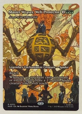 Master Weaver, Web Protector Borderless - Marvel Universe Eternal-Legal MTG - Image 1 of 2