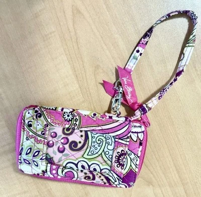 Vera Bradley Muy Berry Paisley Estampado Muñequera Monedero Cartera Bolso Foto 1 de 4