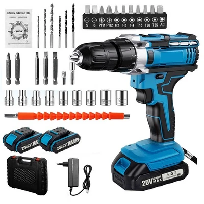 Für Makita Akkuschrauber Set Akku-Schlagbohrschrauber Bohrmaschine+2 Akkus - Bild 1 von 4