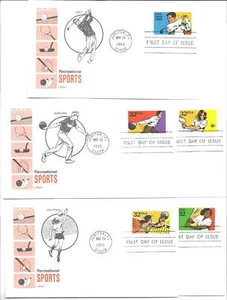 2961-65 Recreational Sports Artmaster Set 5 FDC individuales - Imagen 1 de 1