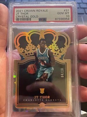 2021-22 Crown Royale JT Thor Crystal Gold Rookie RC 4/10 Hornets - Image 1 of 2