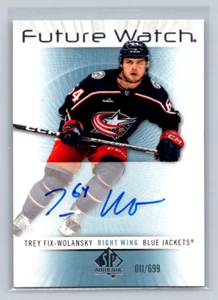 2022-23 SP Auténtico #RFWA-TF Trey Fix-Wolansky (RC)-Retro FW Auto 011/699 - Imagen 1 de 2