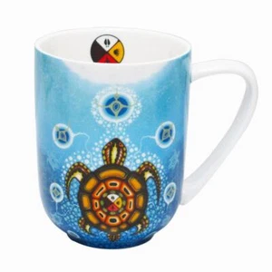 Pottawatomi Artist James Jacko Mug Medicine Turtle Wheel Sacred Oscardo Box New - Picture 1 of 3