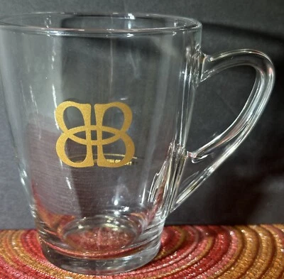 Taza de café vintage - Bailey’s Irish Cream - transparente/dorada - vidrio 8 oz - logotipo Foto 1 de 4