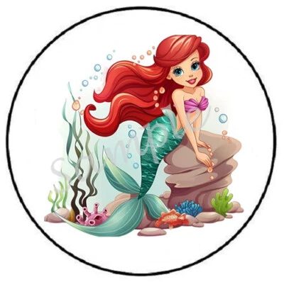 PARTY FAVORS EXPRESS MERMAID PRINCESS ENVELOPE SEALS LABELS STICKERS PARTY FAVORS