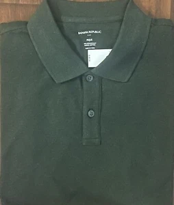 Banana Republic Men's Short Sleeve Solid Pique Polo Shirts, S M L XL XXL - NEW - Picture 1 of 70