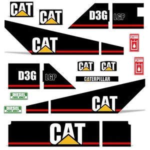 Decal Kit fits CAT D3G LGP Crawler Dozer Series 4 Complete D3-G 7yr Sticker USA - Picture 1 of 3