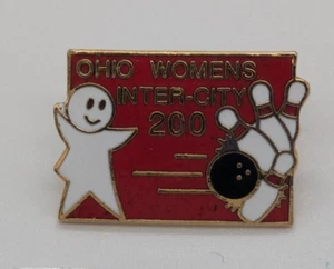 Ohio Womens Inter City Bowling 200 Score Lapel Tack Pin - Picture 1 of 6