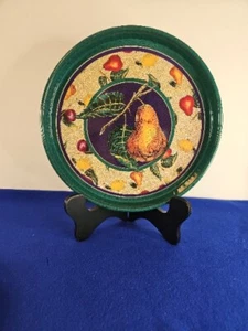 Bandeja para servir vintage Giftco Inc lata 12 pulgadas otoño/otoño nuevo sin etiquetas - Imagen 1 de 5