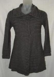 NEW NWT Gray Large 12 / 14 Casual or Dress Cardigan Sweater Coat HEATHER B