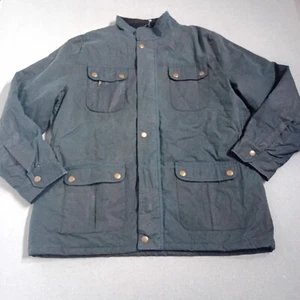 Bowie Wax Cotton Jacket Mens Large blue walking hunting Vintage - Picture 1 of 19
