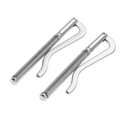 2pcs Spring Money Clip Cash Notes Holder 70mm/75mm 2 Colour DIY Leather Craft - Image 1 of 4