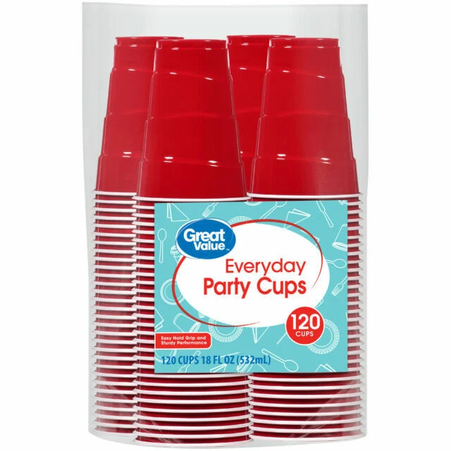 Great Value Party Cups 18 Oz - 120 Pieces