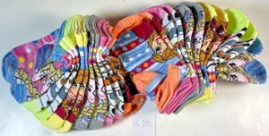 12 PAIRS GIRLS DISNEY FROZEN MULTICOLOR NO SHOW/ANKLE SOCKS SIZE 4-6 LL145 - Picture 1 of 1
