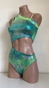 Schminke π€΄π½ Prince jade snake dance set two piece one shoulder top pole-wear - Foto 1 di 9