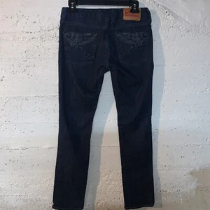 Lucky Brand Pasha Lola Straight Dark Wash Womens Jeans Size 27 Stretch 30x31 - Picture 1 of 8