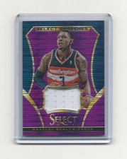 2013-14 Select Bradley Beal Select Swatches Purple Prizm #d 05/99 Card # 68