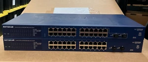 (Lot of 2) NetGear GS724T v3 / v4 24-Port Gigabit Duo SFP Port Ethernet Switch ~ - Picture 1 of 8
