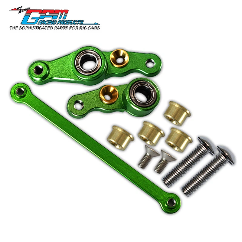 GPM Aluminum Alloy Steering Set for TAMIYA DF01/TA01/TA02/M1025 HUMMER DF1048 RC - Image 1 of 1