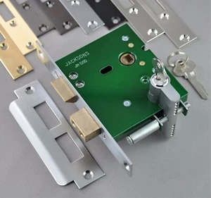 MORTICE DEAD LOCK-EURO KEY-60mm BACKSET-9 FINISH-JACKSONS JMC60 door-security - Picture 1 of 15