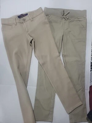 French Toast Girls Khaki Uniform Size 8 Skinny Pants 2  - Image 1 of 4