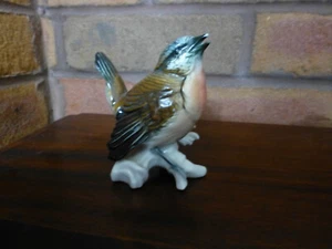 KARL ENS Bird Figurine Early Green Backstamp pre 1945 5 1/4" - Picture 1 of 7