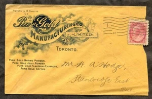 Cubierta publicitaria TORONTO 1902 gelatina de oro puro, harina y café ilustrada - Imagen 1 de 2