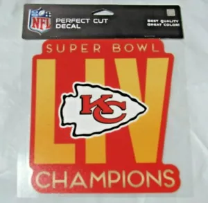 NFL Kansas City Chiefs Super Bowl LIV Champions 8" x 8" Prefect Cut Decal Logo - Picture 1 of 1