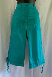 Pantalón Capri Jones New York De Colección Talla 8 Nuevo Con Etiquetas Jade 100% Algodón Cordón Piernas - Imagen 1 de 12
