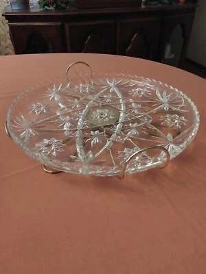 VTG EARLY AMERICAN PRESCUT EAPC LAZY SUSAN BRASS TURNTABLE & PLATTER TRAY ONLY - Imagem 1 de 4