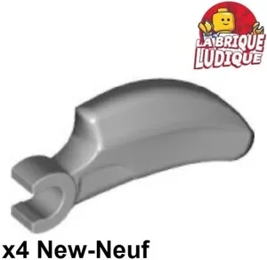 LEGO 4x Barb Ancho (Garra Garra) Garra Cuerno Diente Clip Gris / L B Gris - Imagen 1 de 1