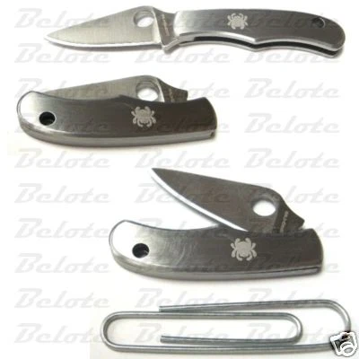 SPYDERCO INC. Spyderco BUG Knife Stainless Steel Smallest Folder 3Cr13MoV Steel 0.4 oz C133P