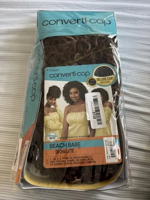 Peluca Outre Converti-Cap Beach Babe - DR Chai Latte - Resistente al calor - Gorra de lujo Foto 1 de 2