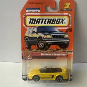 2000 Matchbox Mustang Convertible Yellow Open Road New Sealed - Picture 1 of 3