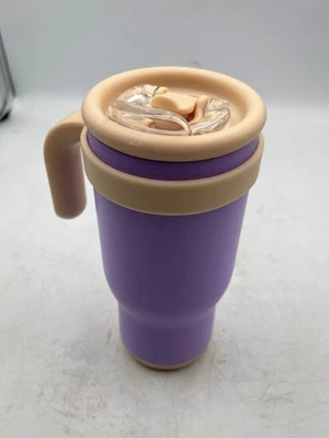 Konokyo Travel Tumbler 18oz Insulated Stainless Steel Mug Handle Lid Purple - Image 1 of 4