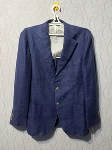 Suitsupply Hudson Men's Blue Hemp Wool Blazer Jacket Size 54 - Picture 1 of 11