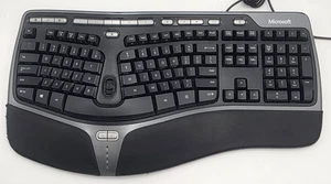 Microsoft Natural Ergonomic Keyboard 4000 v1.0, Model KU-0462, Tested. Working! - Picture 1 of 10