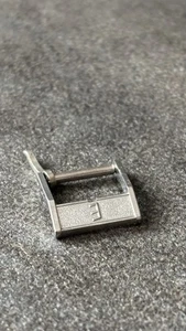 Fibbia Eberhard 12 Mm Vintage Acciaio Originale Cinturino Buckle - Foto 1 di 4